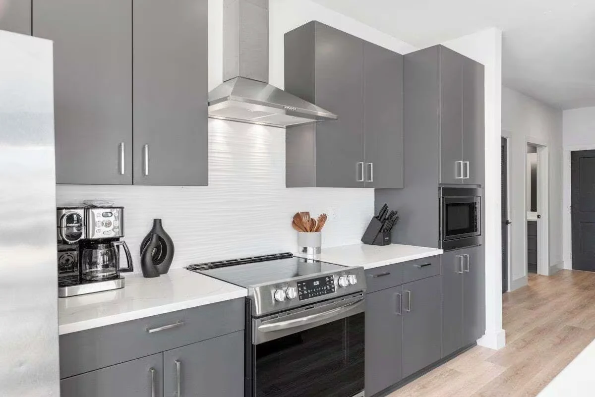 Private kitchen with modern decor at Boots and Strings
